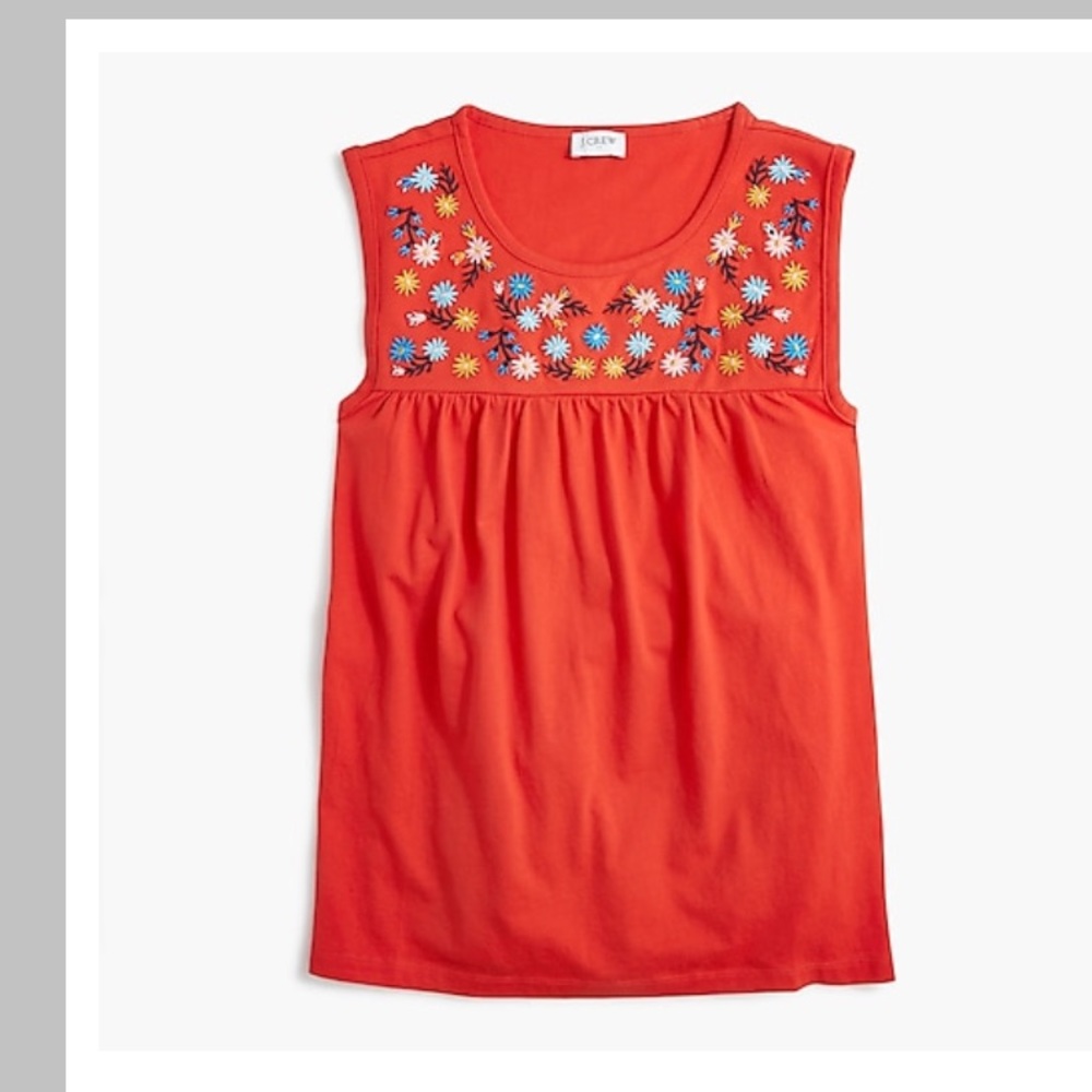 [J. CREW FACTORY] EMBROIDERED TANK